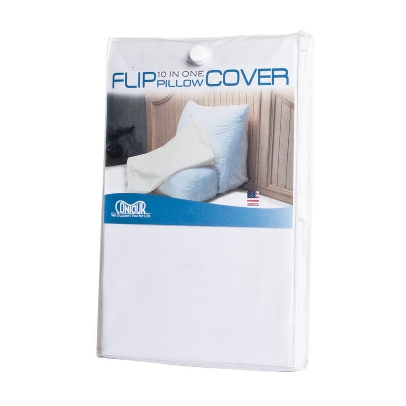 Contour Flip Pillowcase Pillow Cover Protector, White - Standard (20 inch Width) - Image 5